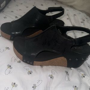 Size 8 Corky’s Carley wedge with studs